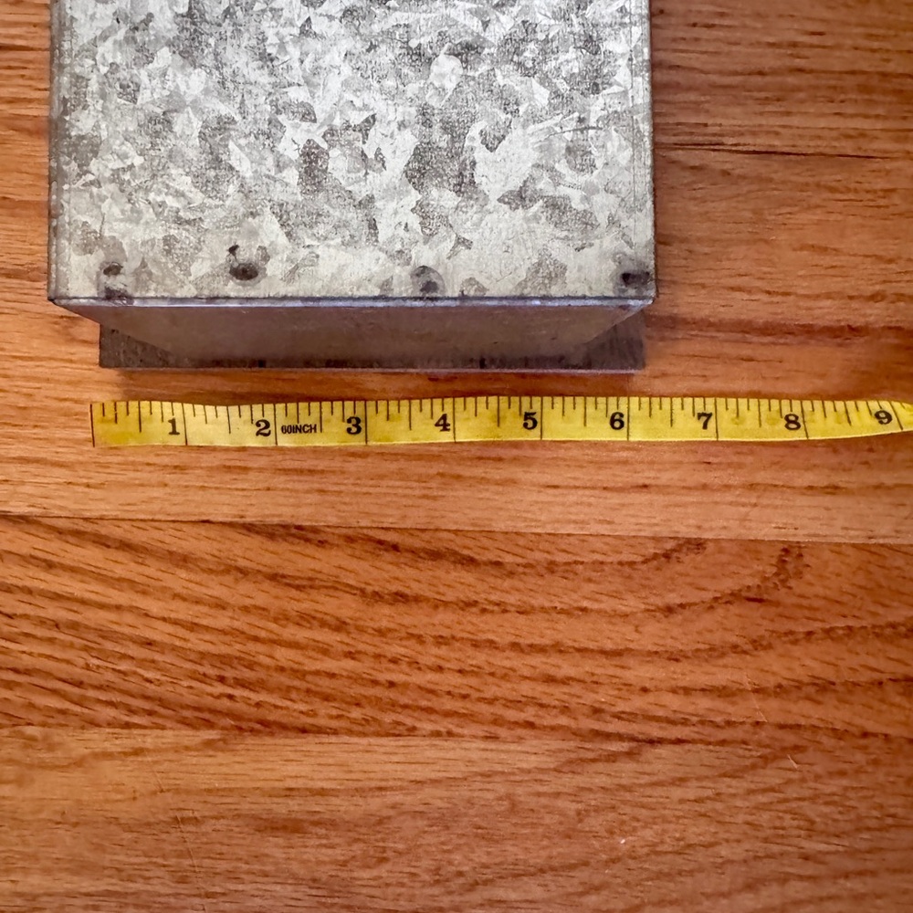 Wall Pocket Organizer for Laundry, Faux Wood & Galvanized Metal, Farmhouse - Picture 10 of 11